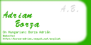 adrian borza business card